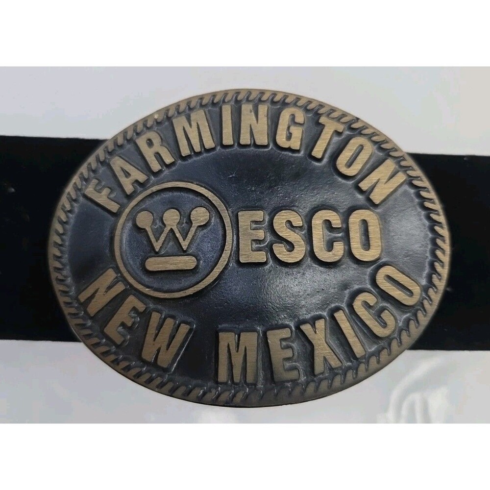 Wesco Of Farmington New Mexico Brass Belt Dyna Buckle Made In Utah Heavy